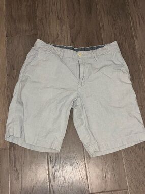 Banana Republic Men’s Shorts | Size 35 | Light Gray | 100% Cotton | Linen Look
